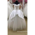 2017 Fashion Wholesale Cheap Off Shoulder Satin Flouncing Layered Wedding Dress